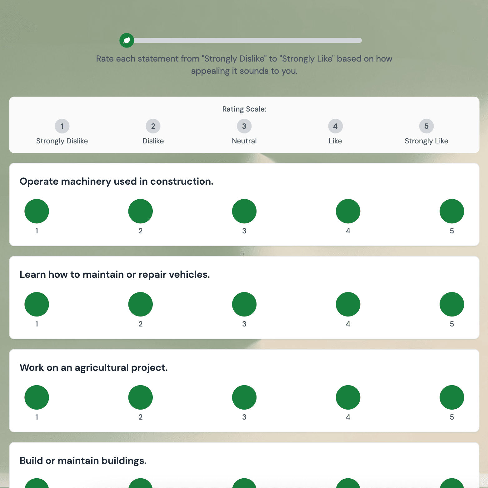 Complete assessments and view results