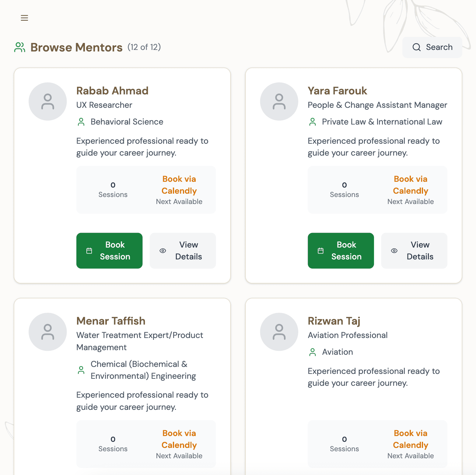 Connect with mentors